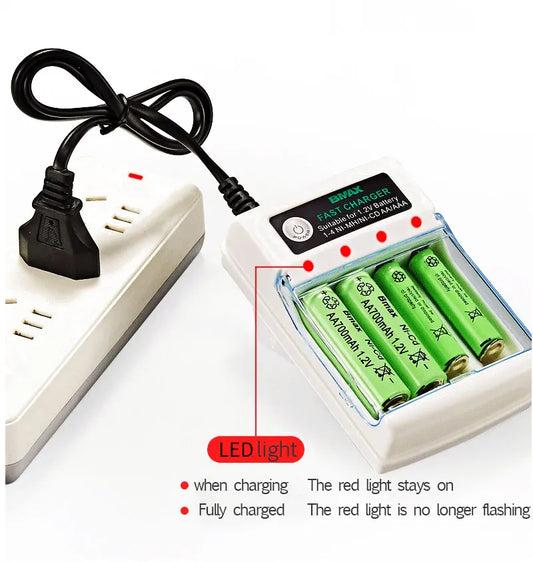 AA / AAA Battery Charger 2 4 Slots AC 110V 220V For NI-MH /NI-CD AA AAA Charging 1.2V Rechargeable Battery Charger