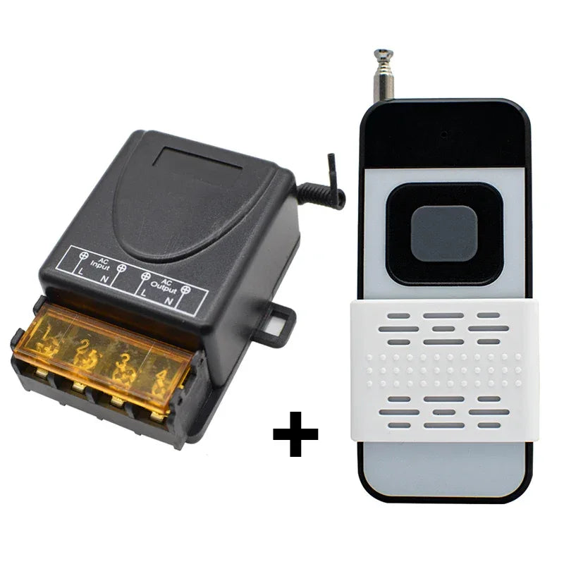 RF Wireless Remote Control Switch 433Mhz AC 110V 120V 240V 220V 30A Relay for Light Lamp Water Pump Door Access System