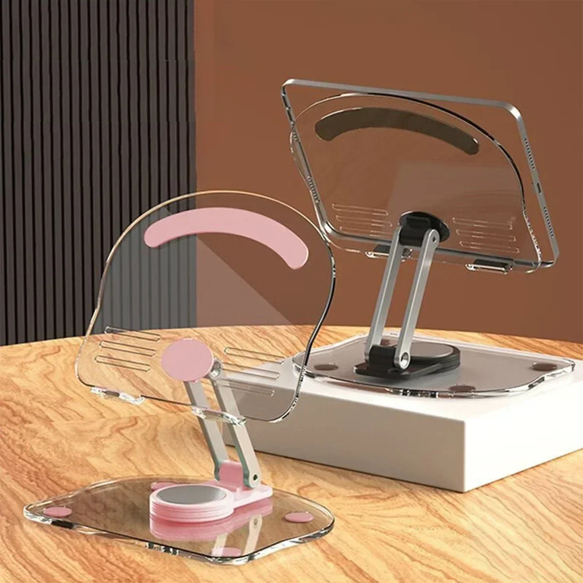 Foldable Tablet Support Office Desk Cell Phone Stand Telephone Versatile Grey Mobile Bracket