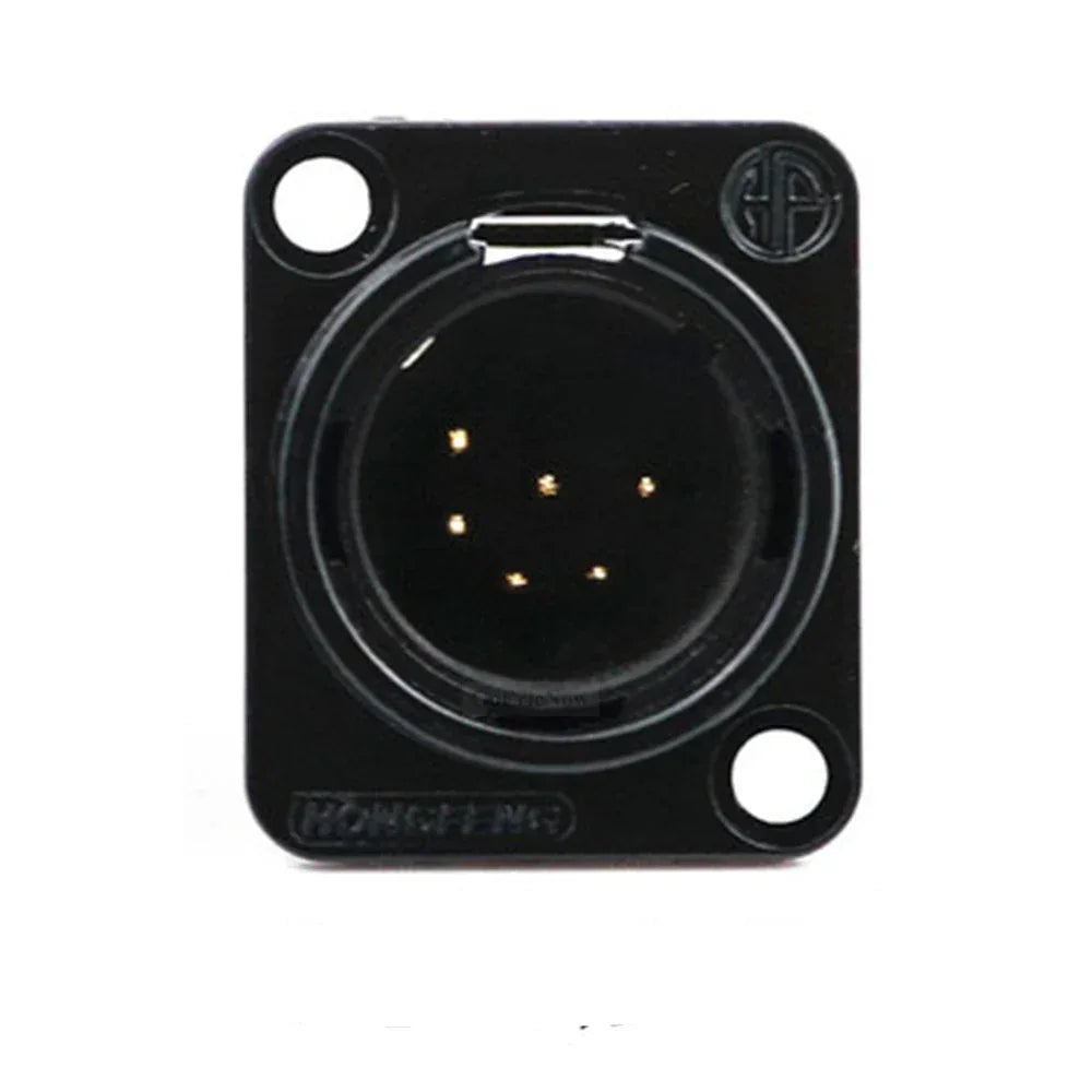 1pcs 3,4,5,6,7 pin Male/Female Black/Silver Metal Square XLR Speaker Panel mount socket Connector