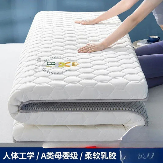 A-Class Soybean Fiber Mattress, Thickened Anti-Bacterial Latex Topper, Breathable Silent Bed Pad, Skin-Friendly Tatami Cushion