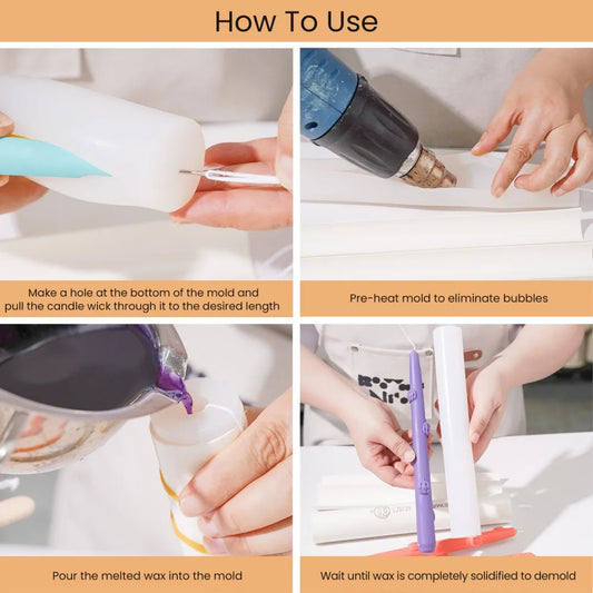 Moule à bougie conique citrouille Nicole, moule en silicone pour décoration d'Halloween à faire soi-même