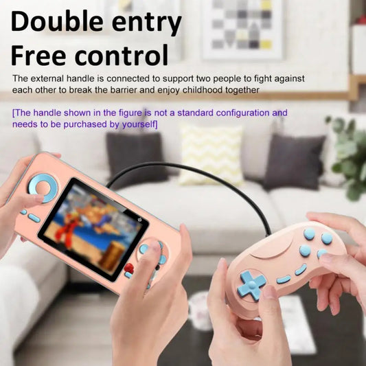 Mini Game Machine Funny Long Battery Life Macaron Color Large Screen Retro Video Game Console for Home