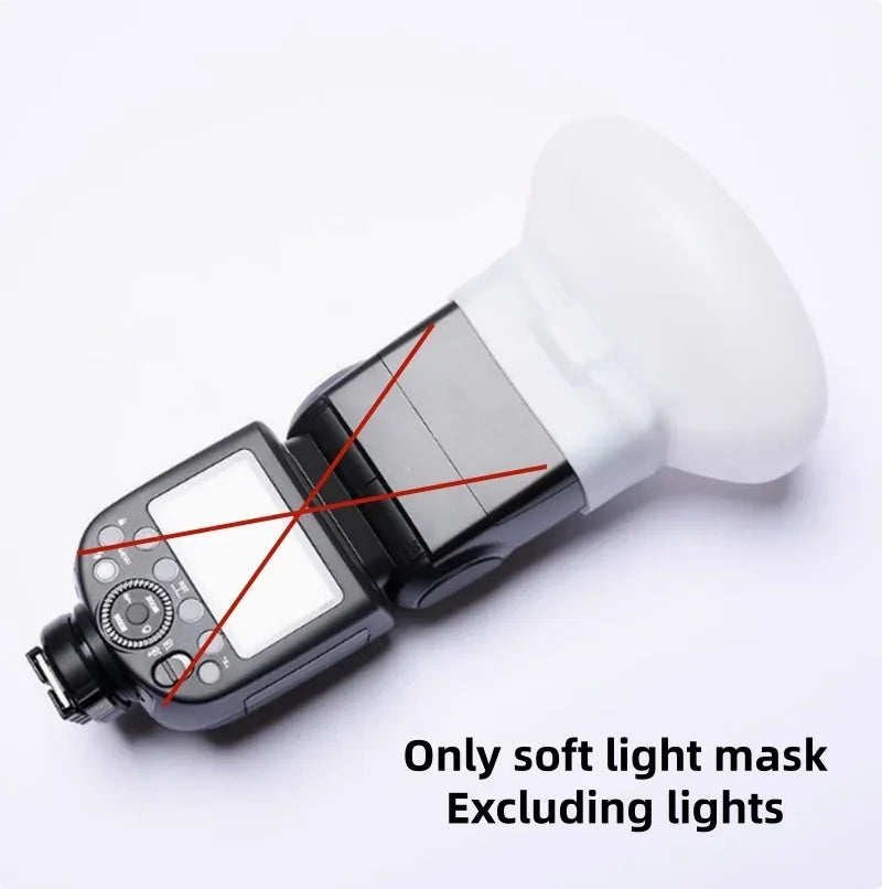 1Pcs Diffuser Bounce Dome Soft Silicone Flash Cap For GODOX Nikon Sony Olympus Fujifilm Panasonic Yongnuo Speedlite