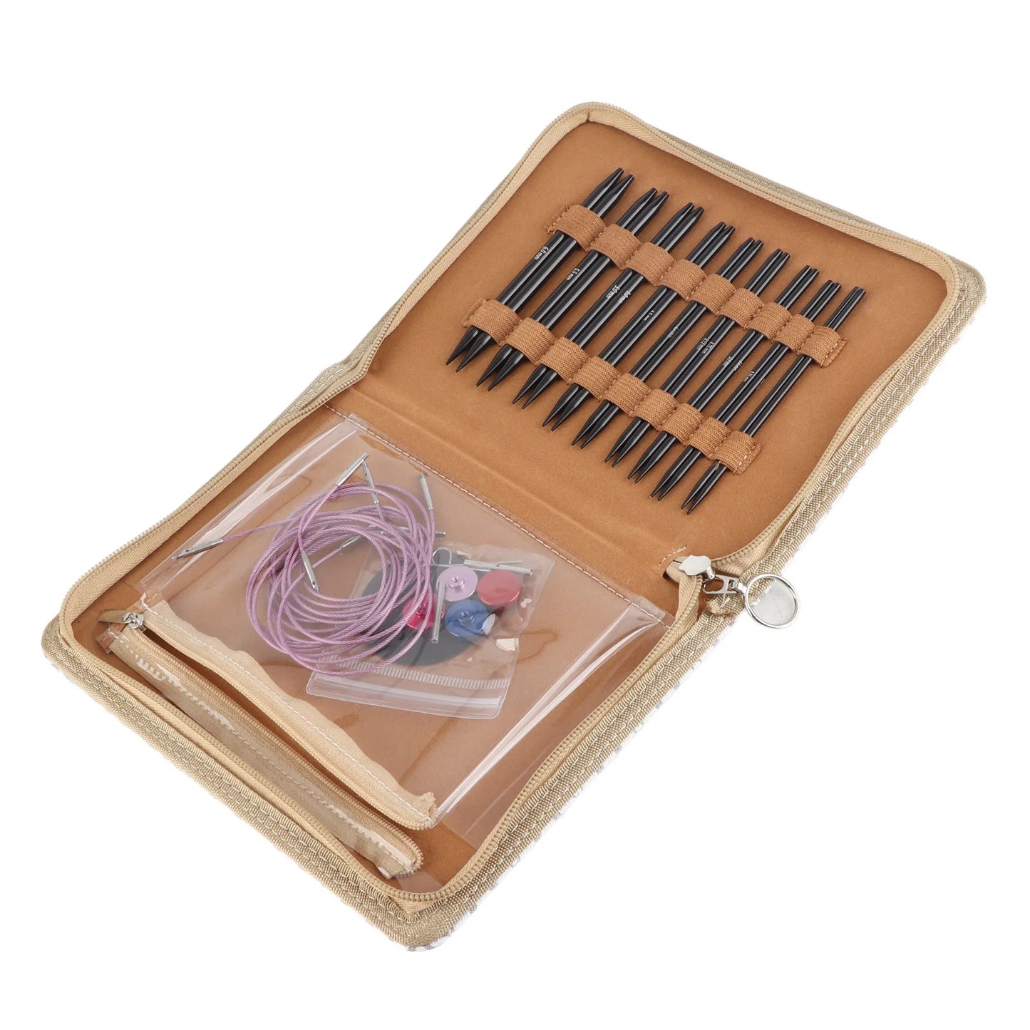 Blanket Knitting Needle Interchangeable Smoothing Circular Needle Set Anti Fatigue Handle Ergonomic Design 3 To 8mm for Family