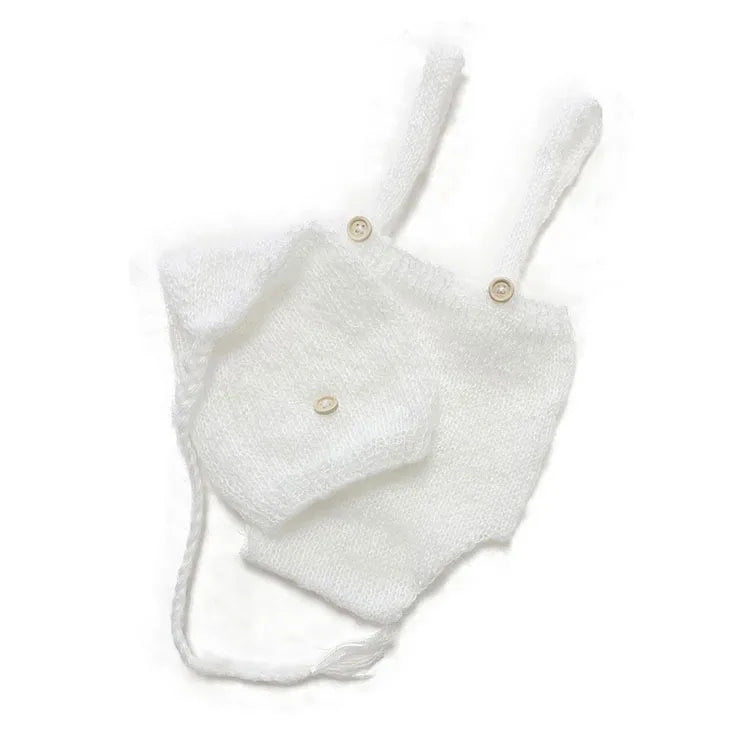 2pcs/set Crochet Newborn Outfit Newborn Photography Props Knitted Wool Hat Clothing Costume Shooting Bebes Accesorios