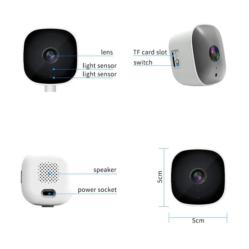 Window Camera Replaces Outdoor Cameras 2.4/5GHz WiFi Camera 3MP Resolution Full-Color Night Vision Through Window Mini Camera