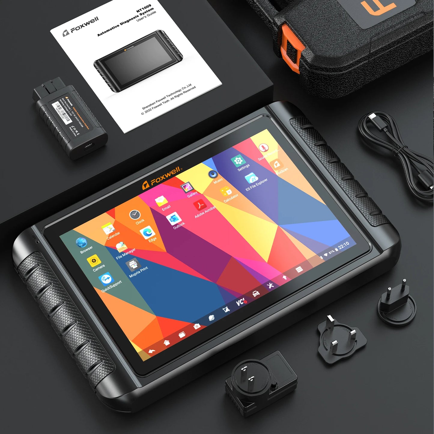 FOXWELL NT1009 OBD2 Car Scanner All System ECU Coding Bidirectional CANFD DOIP Topology Mapping 36+ Reset Auto Diagnosis Tools