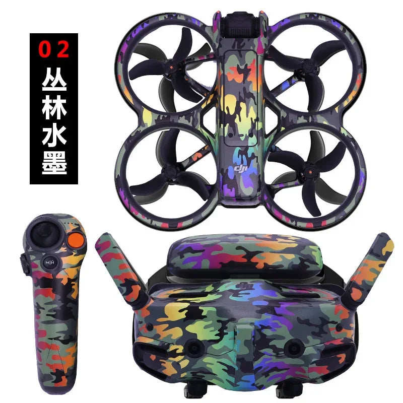 Stickers Skin Set Protective Film for DJI Avata 2 Motion Rocker 3 Goggles 3 Anti-scratch Protective Film Refit Decals Accessory