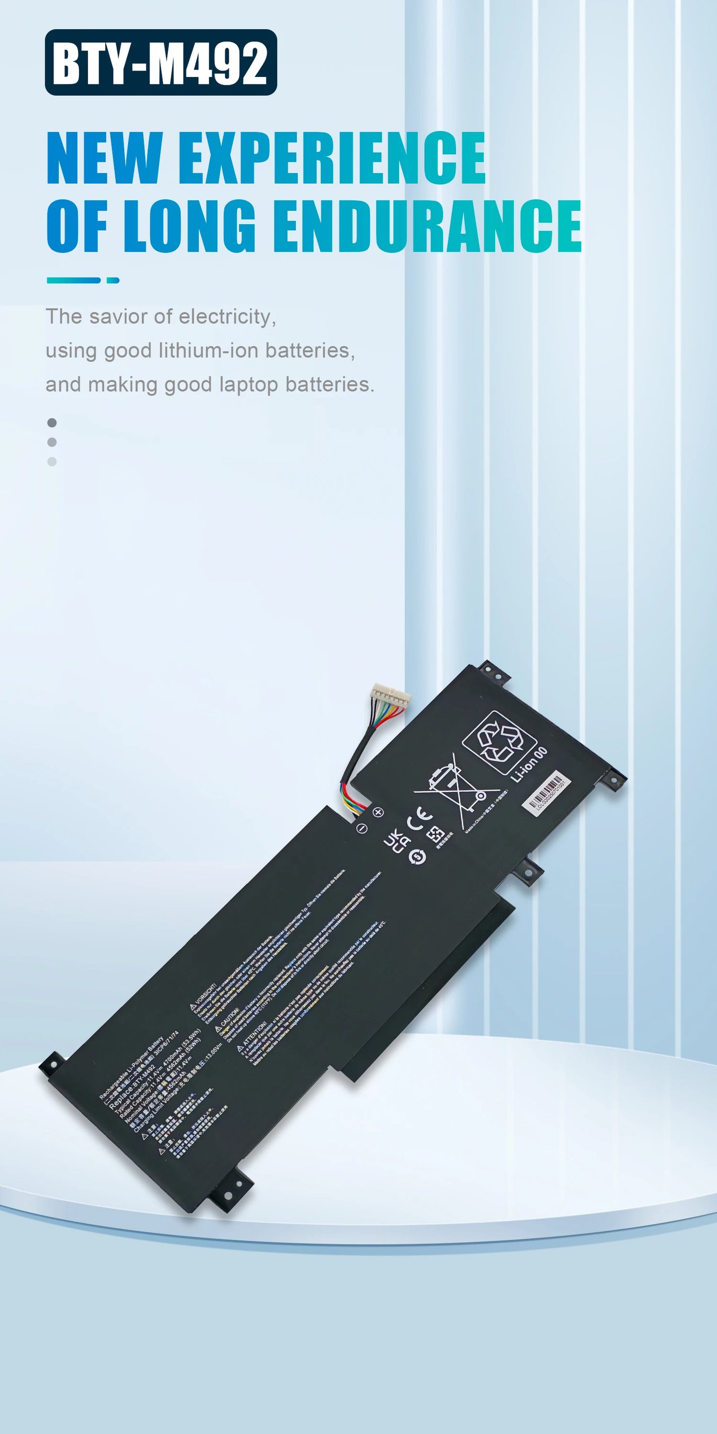 BTY-M492(white) For Msi Bravo C7VF Stealth A13VF-021UK Sword 15 A13V A11UE A11UG Cyborg 15 A12VF CrosshAir 17 A11UCK A11UDK