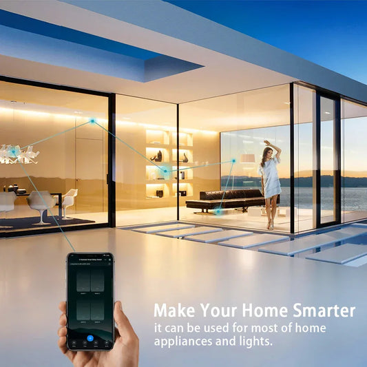 【4 Channel Smart Relay】Tuya WiFi+RF433 DIY Module AC 100-240V/DC 5-24V Alexa Remote Timer Switch for LED Light Home Automation