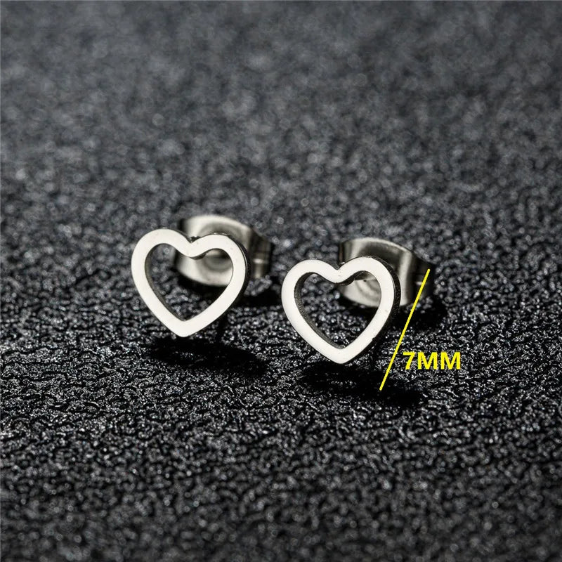 Fashion Small Heartbeat Stud Earrings Medical ECG with Heart Earings for Women Everyday Jewelry Girls Valentine's Day Gift