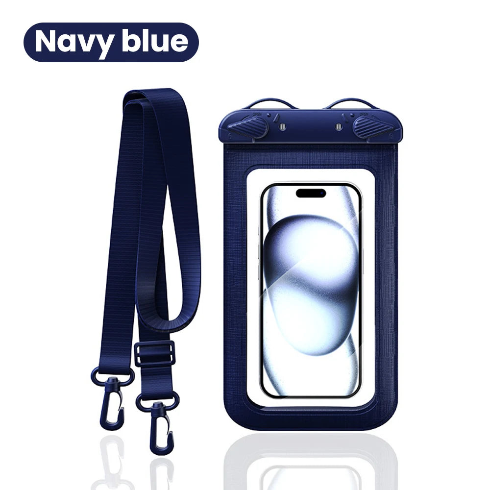 IPX8 Waterproof Phone Pouch 7.5" Universal Dry Bag Underwater Touch Screen Phone Casefor Swimming Rafting Beach