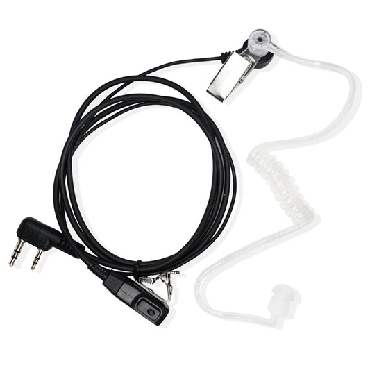 2 Pin PTT MIC Headset Covert Acoustic Tube In-ear Earpiece For Kenwood TYT Baofeng UV-5R BF-888S CB Two Way Radio Accessories by PDG ibma