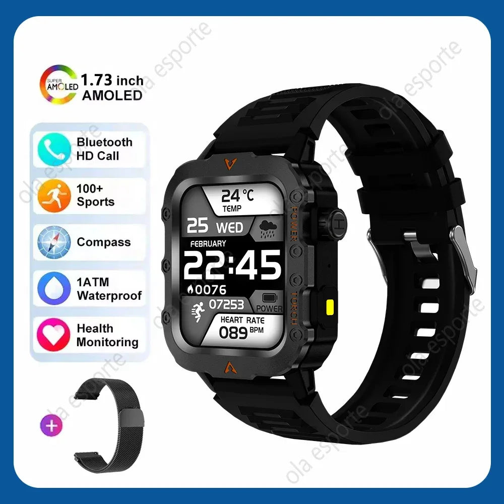 Smart Watch GPS Blue Tooth Call Waterproof Outoor Fitness Smartwatch Weather Heart Rate Health Voice Assistant For Android IOS