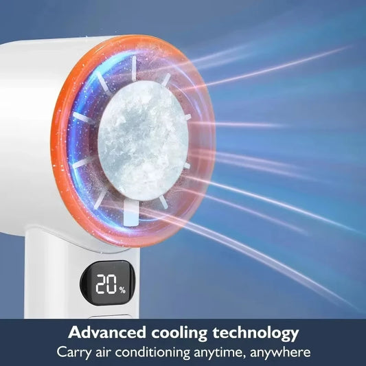 Xiaomi MIJIA Portable Fan Handheld 120 Speed Mini Bladeless Desktop Fan Rechargeable Instant Cooling With Ice Mode For Men Women by PDG ibma