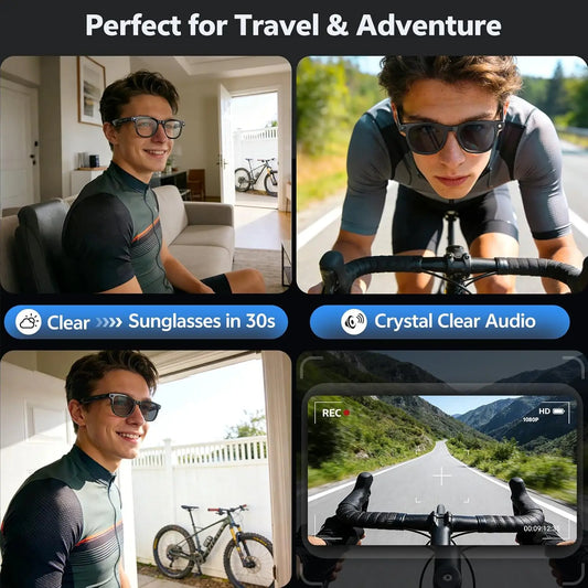 2026 4K 8MP Smart Glasses Men HD Camera 150+Language Translation ChatGPT WIFI Video Recording Bluetooth CallAudio Glasses Women by PDG ibma