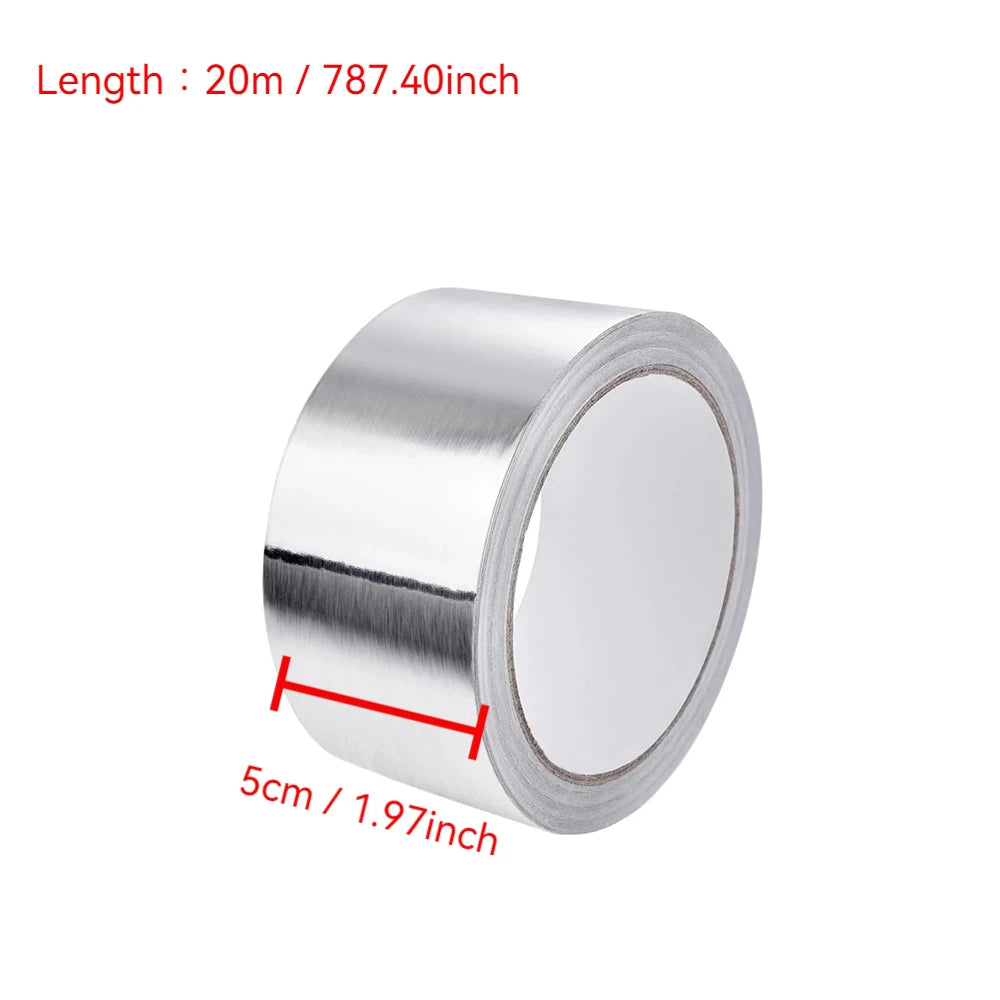 5-20m Kitchen Aluminum Foil Tape Waterproof Heat Resistant Heavy Duty 3/5cm Width Self Adhesive Seal Tape for Stove Gap Repair