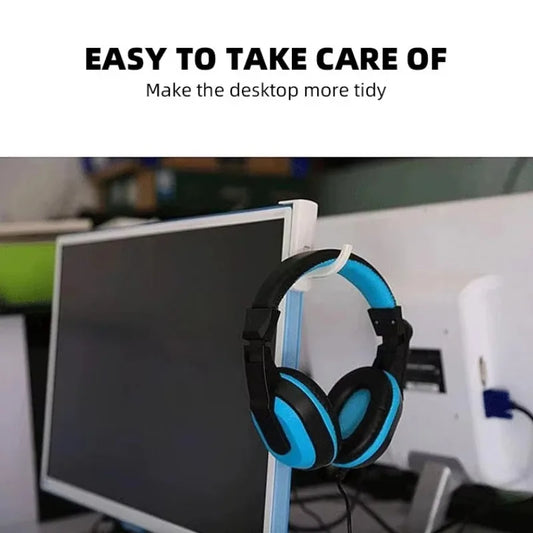 Headset Stand Durable Headphone Hanger PC Desktop Stand Table Cell Phone Holder Monitor Earphone Mounted Hook for All Headphones