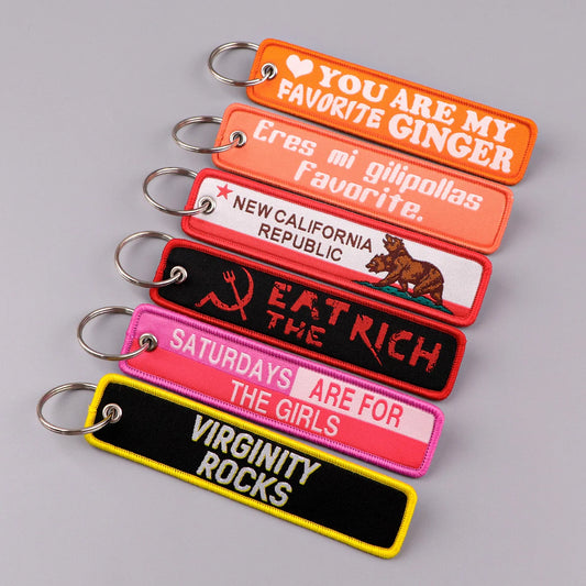 1pcs Your Did It Inspirational Quotation Embroidered Key Tags Motorcycles Cars Backpack Keys Holder Keyring Accessories Gifts