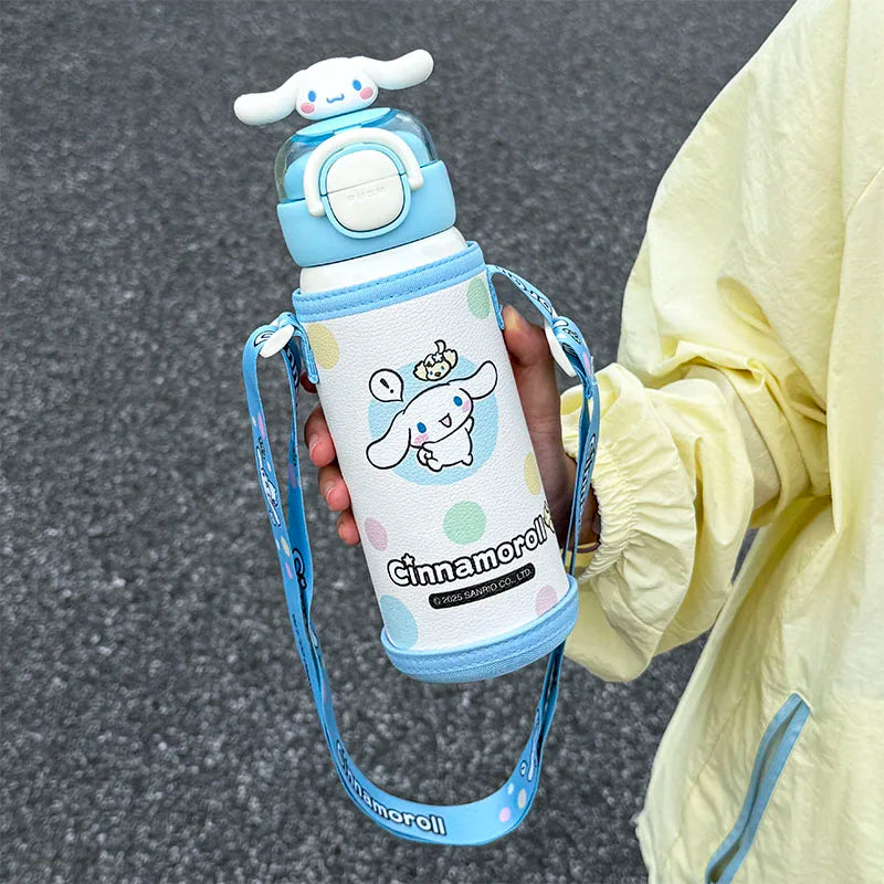 1pc Kuromi Large-Capacity Stainless Steel Insulated Cup - 520ML Portable Water Bottle for Outdoor Sports, Dual-Drinking Lid