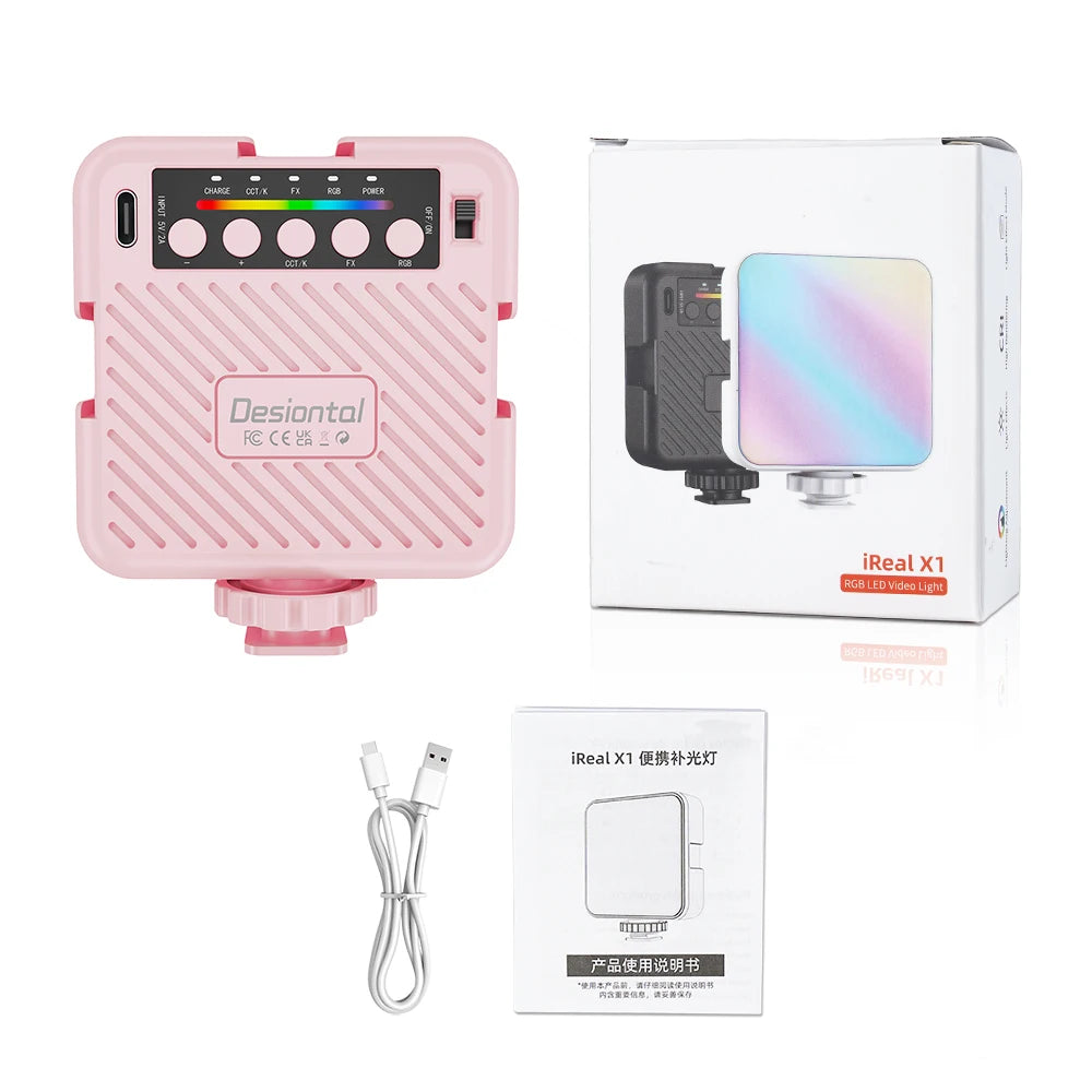 Desiontal X1 Adjustable RGB Multi-Color Photography Fill Light Photography Studio Equipment
