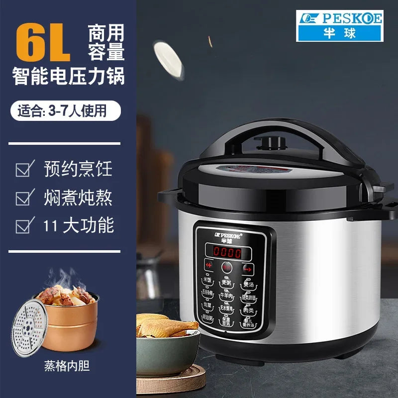 13L Commercial Heavy Duty Pressure Cooker,Restaurant Grade Electric Steamer,Breakfast Buffet Auto Keep Warm Function