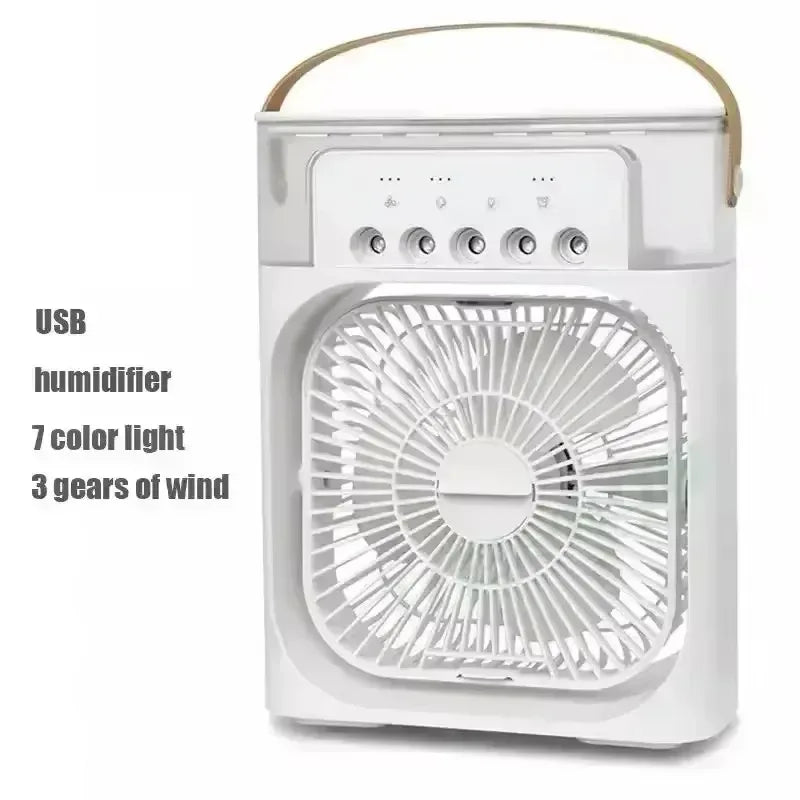 500mL Tank Portable Evaporative Air Cooler - Doubles As Fan, Humidifier; Quiet Mist Spray for Home, Room, Camping, Car, Office