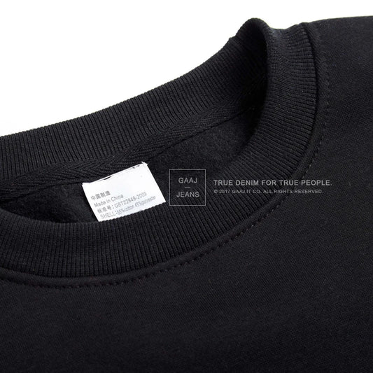 Custom Embroidery Cotton Sweatshirt Customized Brand Design Company Logo Text Men Women Thick Fleece Warm Quality Clothes 350gsm