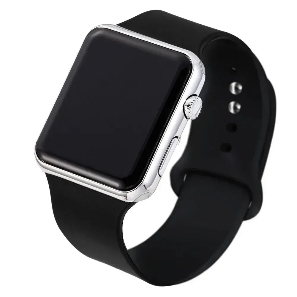 Fashion Digital Watches For Men Women Simple Square Sports LED Wristwatches Silicone Strap Casual Electronic Clock Reloj Hombre