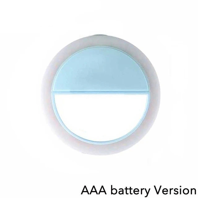 Led Selfie Ring Light Mobile Phone Lens Lamp Adjustable Live Brightness Portable Selfie Fill Ring Light For iPhone Xiaomi Huawei