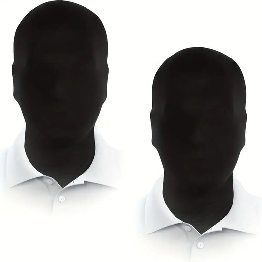 2pcs New Black Cosplay Full Mask Thin Adult Kids Hood Cosplay Prop Halloween Costumes Breathable Cosplay Head Cover