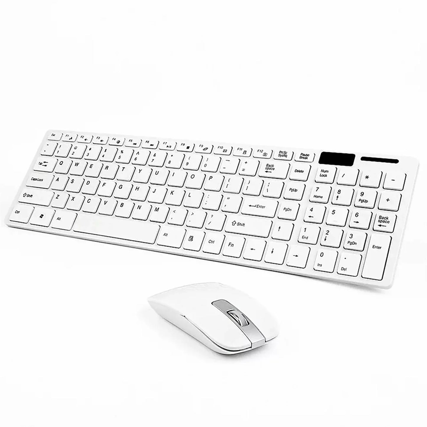 Ultra-thin 2.4G Wireless Keyboard Mouse Set with Keyboard Film Computer Office Gaming Silent Keyboard and Mouse(No Battery)
