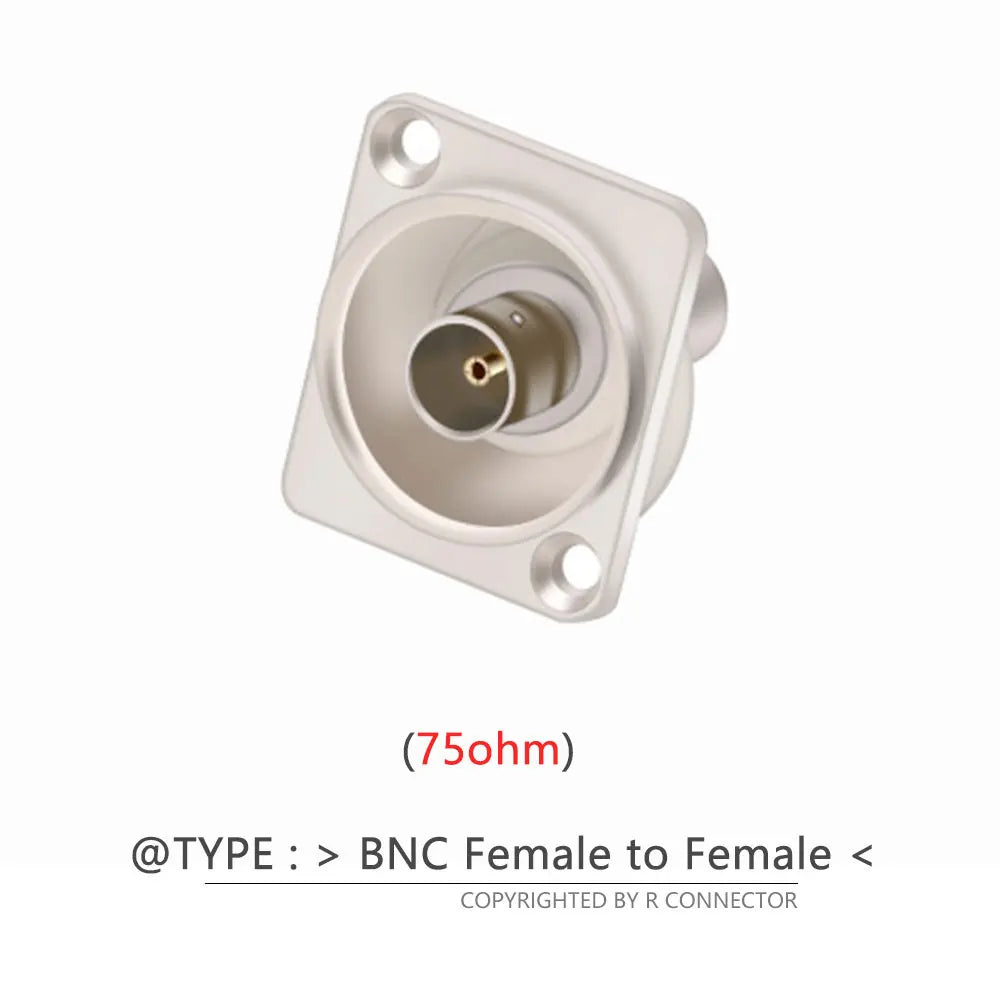 1pc BNC Female Socket Adapter Panel Mount Chassis Connector D-type Soldering free 50ohm/75ohm Audio&Video Jack