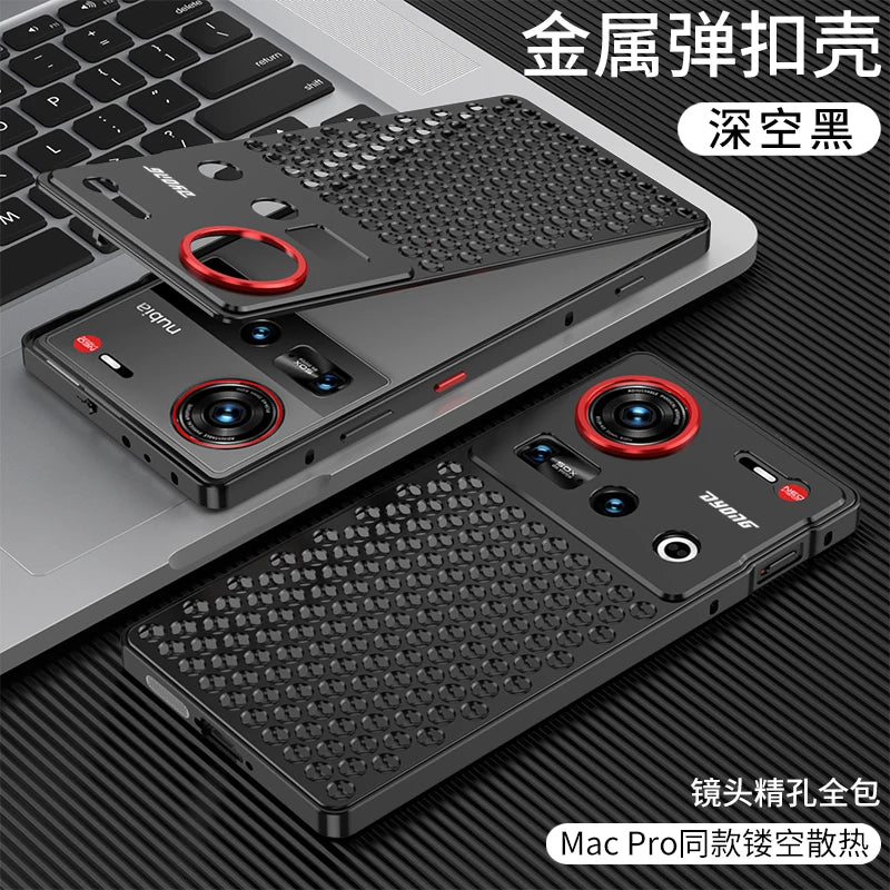 1:1 Copy for MacPro heat dissipation Metal bumper for ZTE Nubia Z70 Ultra Z70U cover Case Full Aluminium Alloy silky capas Funda
