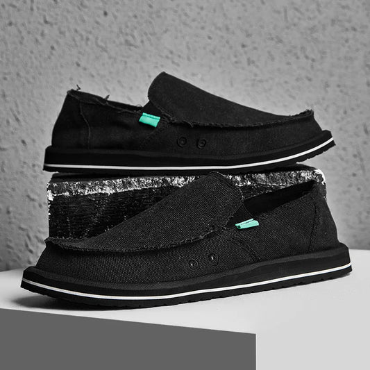 2025 New Spring Handmade Canvas Casual Men Shoes Design Fashion Sneakers Man Loafers Breathable Low Top Flat Shoes Soft Driving by PDG ibma