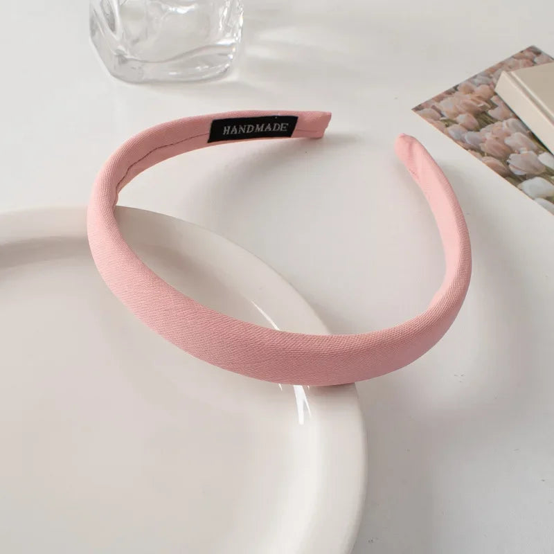 Thin Sponge Hairband 2024 Spring Summer Women's Girls Elegant Head Band Makeup Face Wash Hair Hoop Fashion Hair Accessories