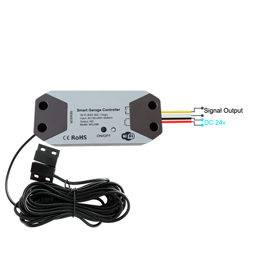 Wofea WiFi Smart Garage Door Opener Controller DC12/DC24V Works with Alexa Google Home 2.4G APP No Gateway Required