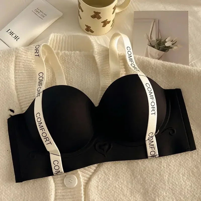 Push Up Bra for Small Breasts Seamless Lift Adjustable Bralette Anti Sag Ringless Design Back Beauty Enhancer 24H Comfort