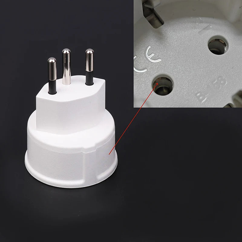 (YOUU06)1pc Embedded Swiss Adapter Converter Plug EU DE Germany Socket 3Pin Swiss Plugs Adaptor Swiss Plug Turn To French Plug