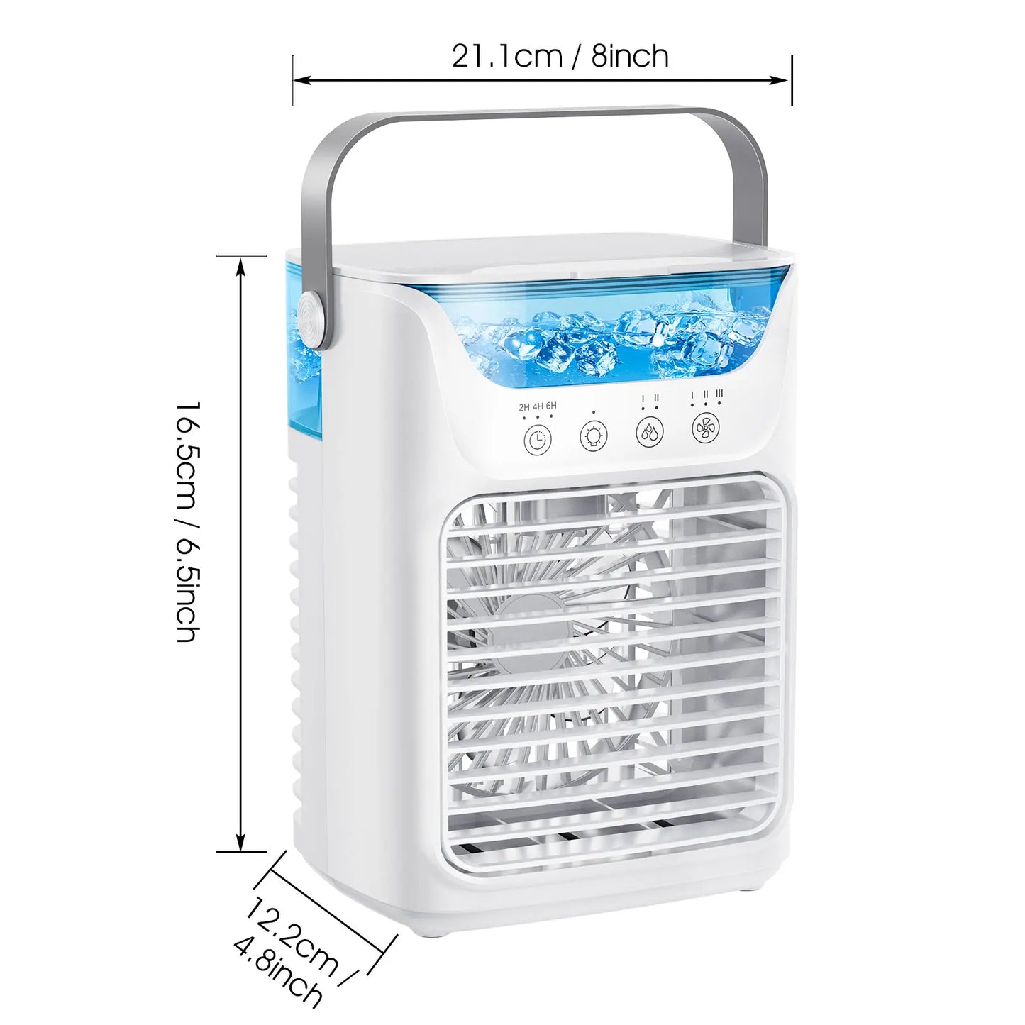 Portable Water Cooling Fan Small Air Humidifier Air Conditioner Water Mist Cooling 3 Speed Fan With Night Light For Home Office