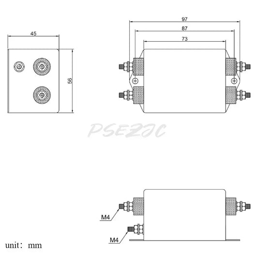 AC Power Filter PX4EL2-30A-S Dual-Stage High-Current EMI Suppression