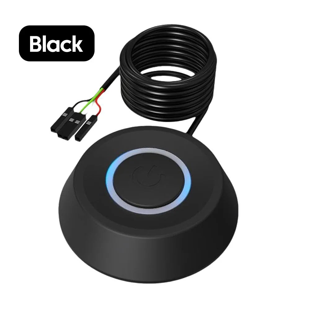 2M Desktop Computer Power Switch PC Motherboard External Desktop Start Power On/Off Button Extension Cable for Home Office