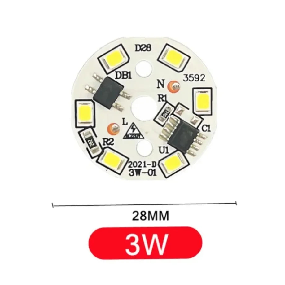 LED Bulb Patch Lamp SMD Plate Circular Module Light Source Plate For Bulb Light AC 220V Led Chip Spotlight Downlight LED Lamp