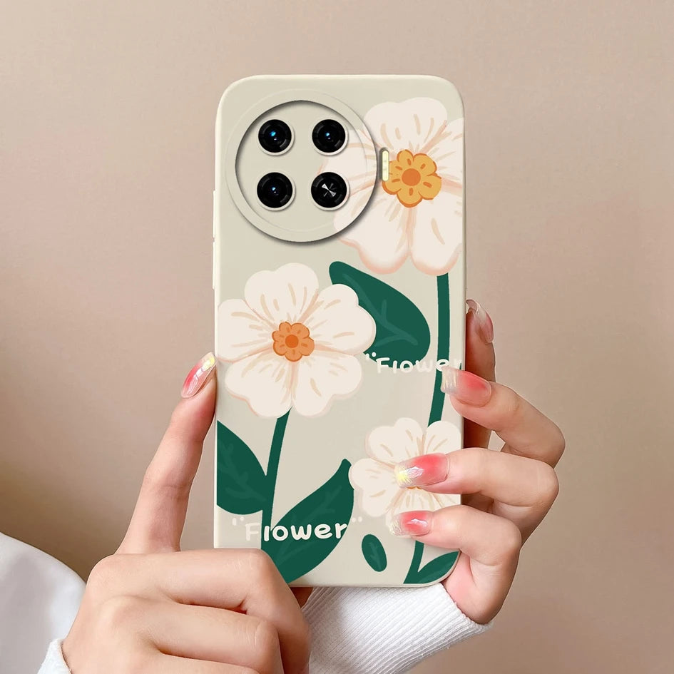 Cover For Tecno Spark 20 Pro+ 4G Case Phone Bags Pretty Flower Liquid Soft Silicone Shell For Tecno Spark20 Pro Plus Funda Coque