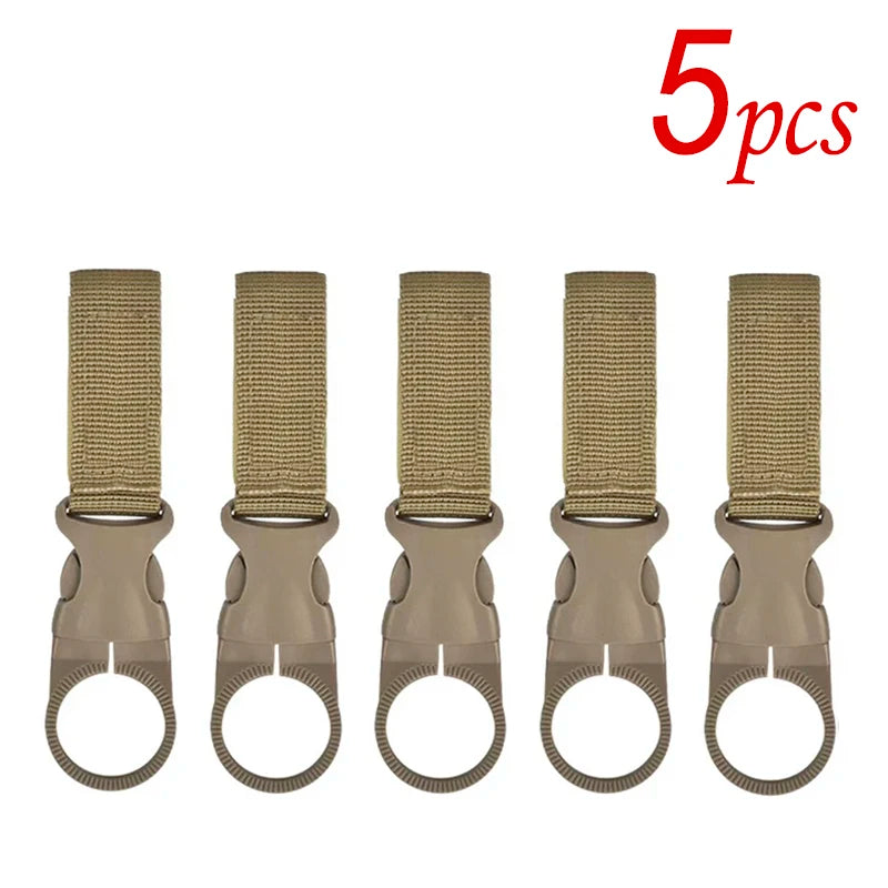 1/2/5pcs Hanging Bottle Buckle Clip Carabiner Portable Water Bottle Holder Clip Belt Backpack Hanger for Outdoor Camp Hiking