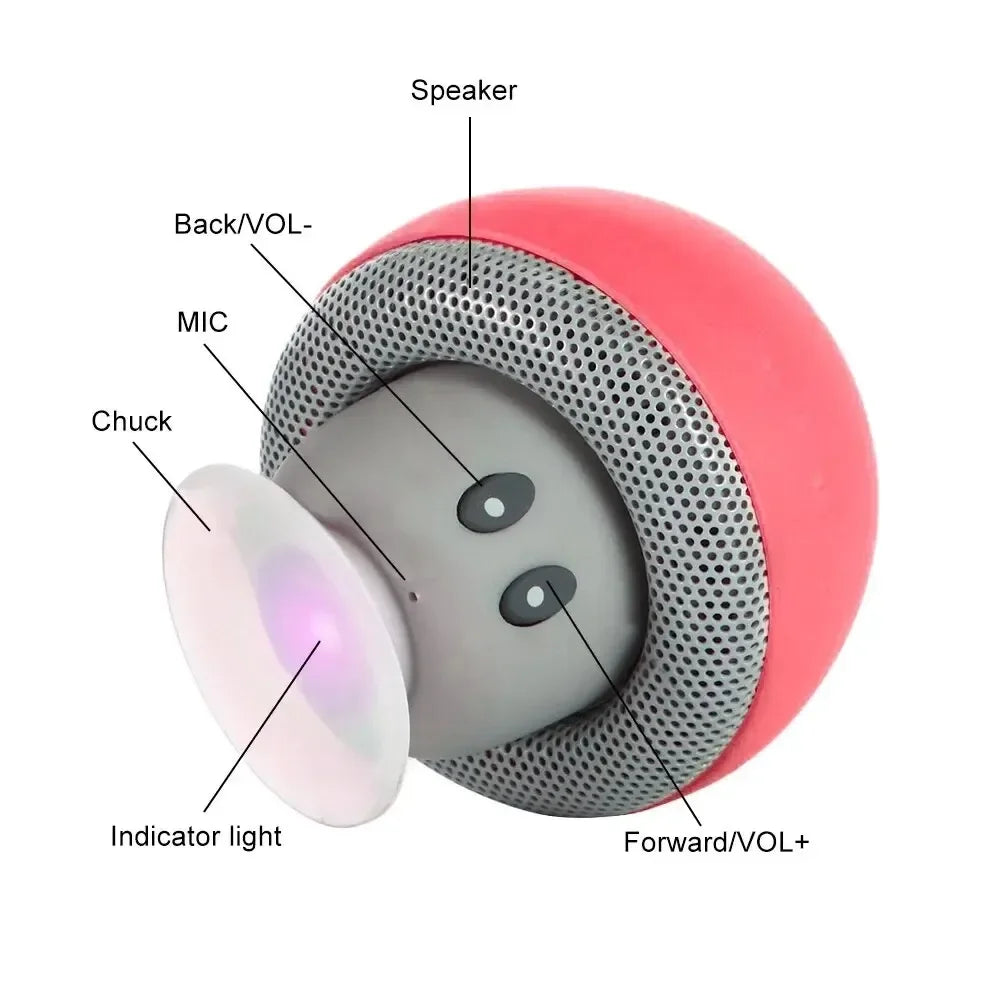 High Quality Wireless Bluetooth Speaker 30ft Wireless Range Subwoofer With Suction CupSuitable for Cycling Picnic Outdoor