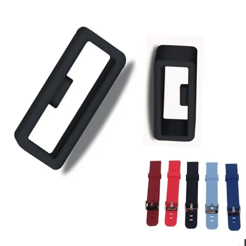 5Pcs 20/22/26mm Rubber Watchbands Black Strap Loop Ring Silicone Watch Bands Accessories Holder For Garmin Fenix7 7X 6X 6 5X 5