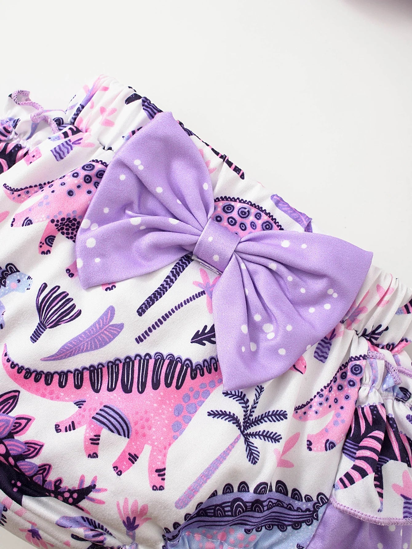Cute Baby Casual Floral Butterfly Headband Short-Sleeve Romper and Shorts 3-Piece Set