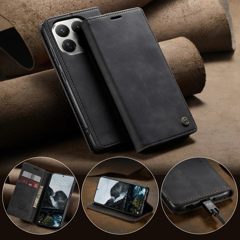 For Xiaomi 15T Pro 15T CaseMe Magnetic Retro Leather Flip Wallet Stand Cover With Card Slot for Xiaomi Mi 15 T Pro